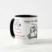 可愛いパーソナライズされたグラウンドホッグの日写真&名前のギフト マグカップ (正面左)