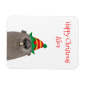 可愛いパーソナライズされたグラウンドホッグ マグネット (横)