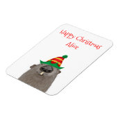 可愛いパーソナライズされたグラウンドホッグ マグネット (左側)