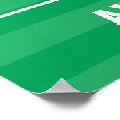 可愛いパーソナライズされたサッカー ポスター (角)