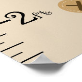 可愛いパーソナライズされたサファリの動物の成長チャート ポスター (角)