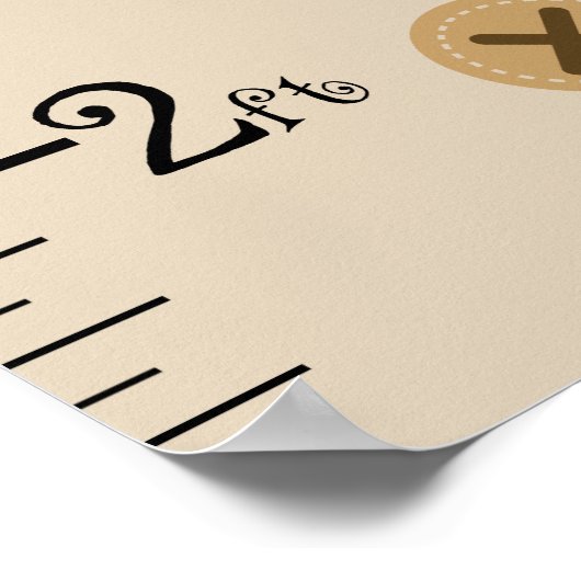 可愛いパーソナライズされたサファリの動物の成長チャート ポスター (角)