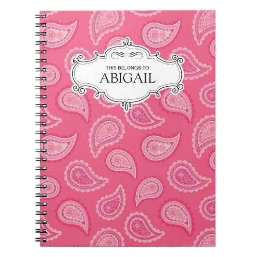 可愛いパーソナライズされたスパイラル綴じノート ノートブック (正面)