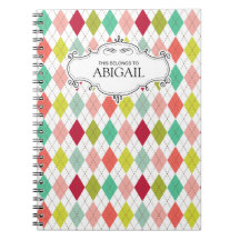 可愛いパーソナライズされたスパイラル綴じノート