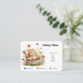 可愛いパーソナライズされたデザインの名刺 名刺 (スタンド正面)