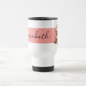 可愛いパーソナライズされたナマケモノの名前 トラベルマグ (中央)