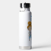 可愛いパーソナライズされたナースモノグラムギフト ウォーターボトル (右面)