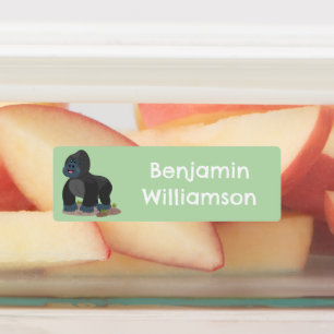 可愛いパーソナライズされたハッピービッグgorilla漫画 ラベル