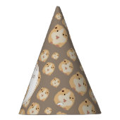 可愛いパーソナライズされたハムスターパターン誕生日パーティー パーティーハット (右)