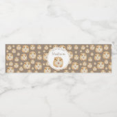 可愛いパーソナライズされたハムスターパターン誕生日パーティー ペットボトルラベル (シングルラベル)