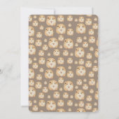 可愛いパーソナライズされたハムスターパターン誕生日パーティー 招待状 (裏面)