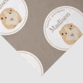 可愛いパーソナライズされたハムスターパターン誕生日パーティー 薄葉紙 (詳細)