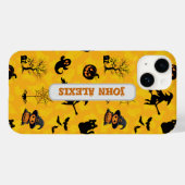 可愛いパーソナライズされたハロウィーンシルエット Case-Mate iPhoneケース (裏面 (横))