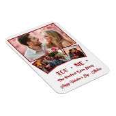 可愛いパーソナライズされたバレンタインの写真 マグネット (右側)