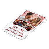 可愛いパーソナライズされたバレンタインの写真 マグネット (左側)