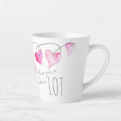 可愛いパーソナライズされたバレンタインデーのギフトコーヒー愛好家 カフェラテマグ (右)