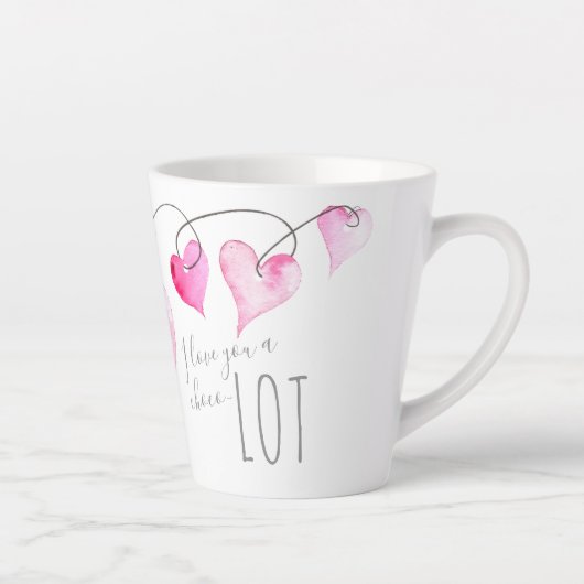 可愛いパーソナライズされたバレンタインデーのギフトコーヒー愛好家 カフェラテマグ (右)