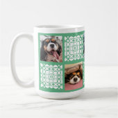 可愛いパーソナライズされたフォトグリーン愛犬家 コーヒーマグカップ (左)