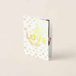 可愛いパーソナライズされたフォトバレンタインデー 箔カード