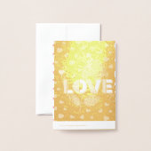 可愛いパーソナライズされたフォトバレンタインデー 箔カード (裏面封筒付き)