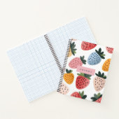 可愛いパーソナライズされたフルーツいちご柄 ノートブック (内部)