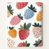 可愛いパーソナライズされたフルーツいちご柄 ノートブック (裏面)