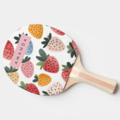 可愛いパーソナライズされたフルーツいちご柄 卓球ラケット (横)