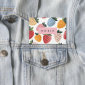 可愛いパーソナライズされたフルーツいちご柄 缶バッジ (インサイチュ)