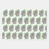 可愛いパーソナライズされたベビーコアラベアベイビーシャワー ラッピングペーパーシート (正面2)