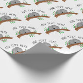 可愛いパーソナライズされたベビーコアラベアベイビーシャワー ラッピングペーパー (角)