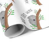 可愛いパーソナライズされたベビーコアラベアベイビーシャワー ラッピングペーパー (ロールコーナー)