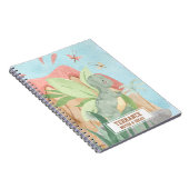 可愛いパーソナライズされたベビーティラノサリオレックス恐竜 ノートブック (右側)