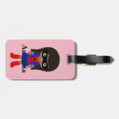 可愛いパーソナライズされたミニスパイダーガールキッズ荷物タグ ラゲッジタグ (裏面横)