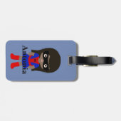 可愛いパーソナライズされたミニスパイダーガールキッズ荷物タグ ラゲッジタグ (裏面横)