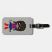 可愛いパーソナライズされたミニスパイダーガールキッズ荷物タグ ラゲッジタグ (正面横)