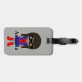 可愛いパーソナライズされたミニスパイダーガールキッズ荷物タグ ラゲッジタグ (裏面横)