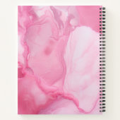 可愛いパーソナライズされたミニマルなピンクのレトロスパイラル ノートブック (裏面)