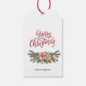 可愛いパーソナライズされたメリークリスマス ギフトタグ (裏面)