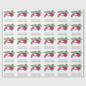 可愛いパーソナライズされたメリークリスマス |レッドスクーター ラッピングペーパー (フラット)