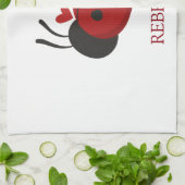 可愛いパーソナライズされたラディバグ キッチンタオル (折り畳み)