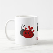 可愛いパーソナライズされたラディバグ コーヒーマグカップ (左)