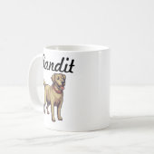 可愛いパーソナライズされたラブラドールレトリエバーコーヒーマグ コーヒーマグカップ (正面左)