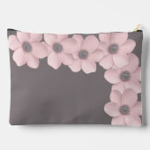 可愛いパーソナライズされた大きなピンクのトープのポピー アクセサリーポーチ (裏面)