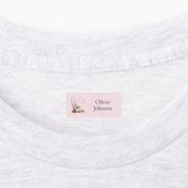 可愛いパーソナライズされた子猫とハート名ラベル ラベル (貼付)