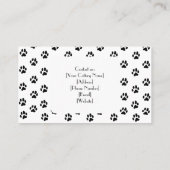 可愛いパーソナライズされた子猫の名刺 名刺 (裏面)