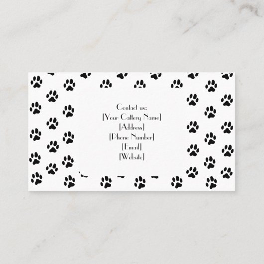 可愛いパーソナライズされた子猫の名刺 名刺 (裏面)