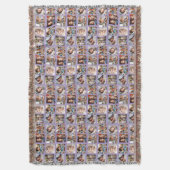 可愛いパーソナライズされた家族の写真の模様|過去記事 スローブランケット (正面縦)