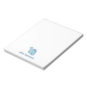 可愛いパーソナライズされた恐竜のメモ帳 ノートパッド (回転)