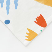 可愛いパーソナライズされた恐竜カラフルの子供のパターン フリースブランケット (角)