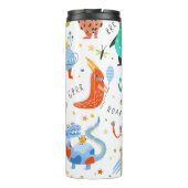 可愛いパーソナライズされた恐竜カラフルエイリアン タンブラー (裏面)